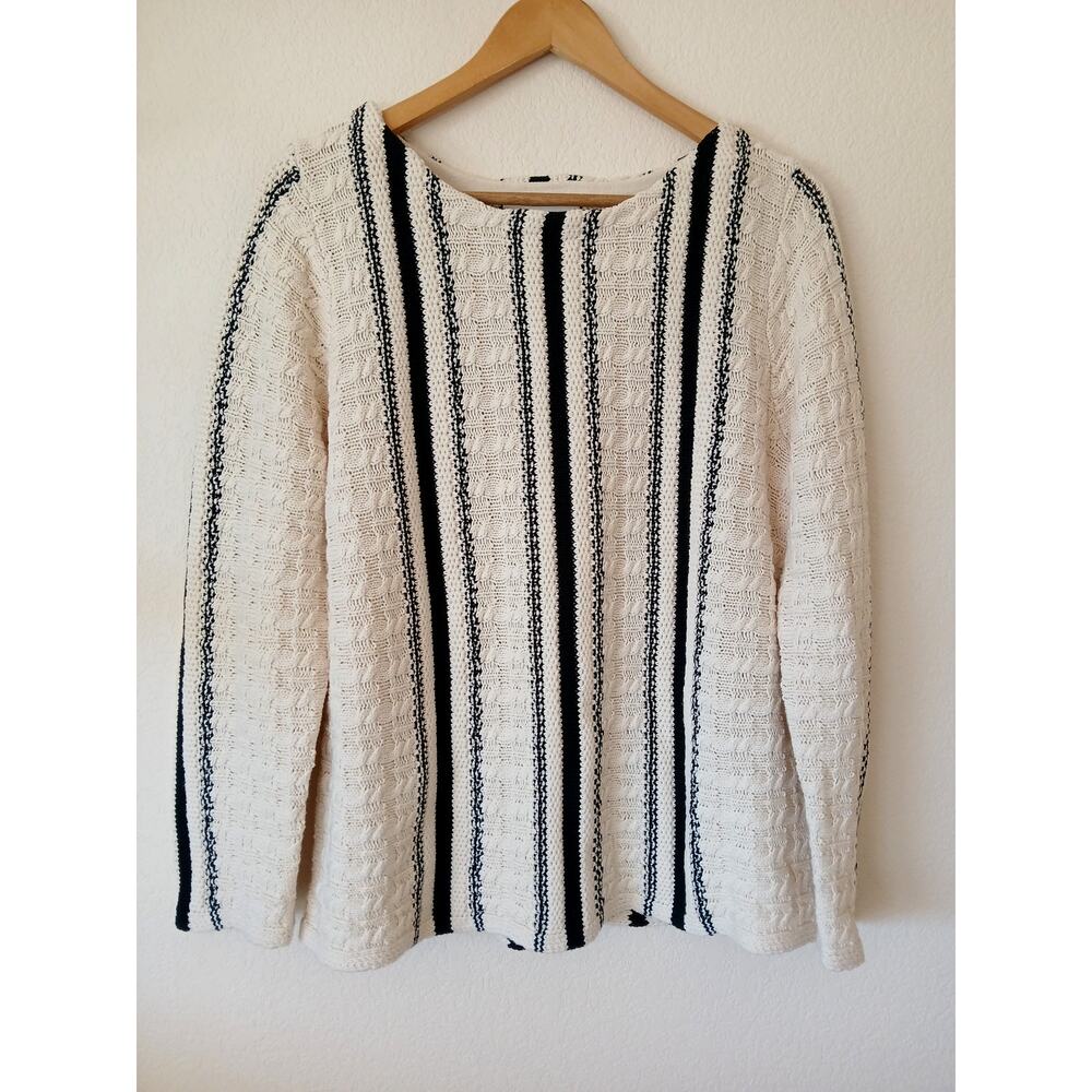 Skye's The Limit Striped Cable Knit Sweater